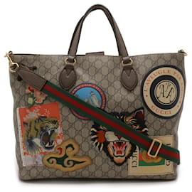 Gucci-Gucci Soft GG Supreme Courier Tote Bag-Brown,Multiple colors