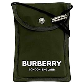 Burberry-Bolsa de ombro em nylon caqui Burberry-Caqui