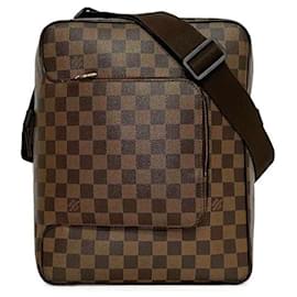 Louis Vuitton-Louis Vuitton Shoulder Bag Olaf MM-Brown,Damier ebene