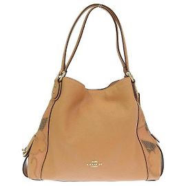 Coach Leather Shoulder Bag 24966.0 Brown