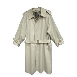 Burberry Raincoat Cream Cotton Gabardine Cream