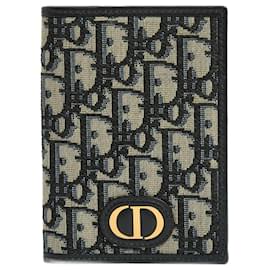 Christian Dior-Christian Dior Passport Holder 30 Montaigne Oblique Blue-Blue