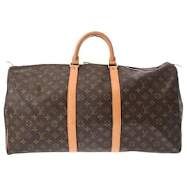 Louis Vuitton-Bolsa Boston Keepall 55 Monograma Louis Vuitton-Marrom