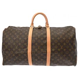 Louis Vuitton-Bolsa Boston Keepall 55 Monograma Louis Vuitton-Marrom