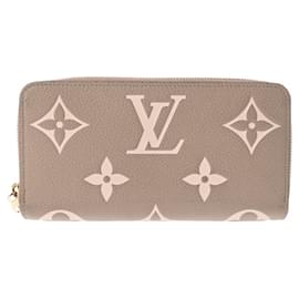 Louis Vuitton-Carteira Zippy Monogram Empreinte Louis Vuitton-Cinza