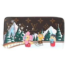 Louis Vuitton-Louis Vuitton Monogram Zippy Wallet-Brown,Pink