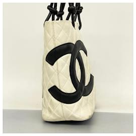 Chanel-Chanel Tote Bag Cambon in White Lambskin-White