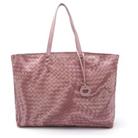 Bottega Veneta-Bottega Veneta Intrecciolusion Tote Bag-Pink