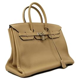 Hermès-Hermes Birkin 35 Handbag in Argile Togo Leather-Other