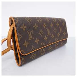 Louis Vuitton-Louis Vuitton Monogram Pochette Twin GM M51852-Brown