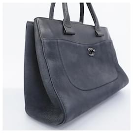 Chanel-Bolsa tote de couro preto Chanel-Preto