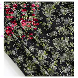 Dolce & Gabbana-Dolce & Gabbana Wild Rose Print Sheath Dress-Black,Pink