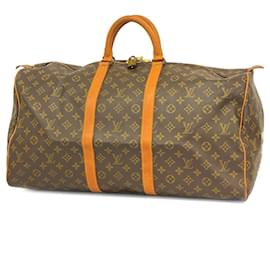 Louis Vuitton-Louis Vuitton Monogram Keepall 55 Boston Bag-Brown