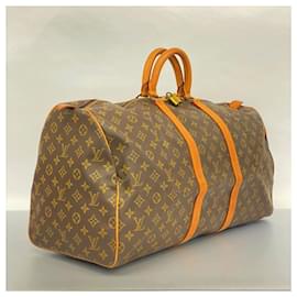 Louis Vuitton-Louis Vuitton Monogram Keepall 55 Boston Bag-Brown