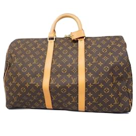 Louis Vuitton-Bolsa Boston Keepall 50 Monograma Louis Vuitton-Marrom