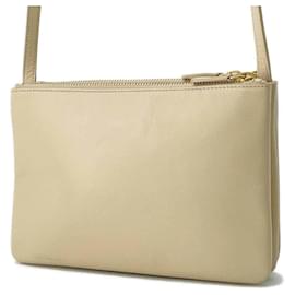 Céline-Celine Shoulder Bag Trio Small Leather-Beige