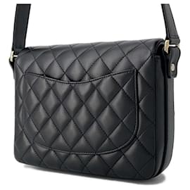 Chanel-Chanel Black Leather Shoulder Bag-Black