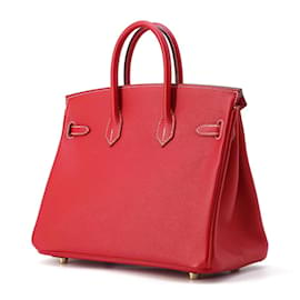 Hermès-Sac à main Hermes Birkin 25 en Rouge Casaque-Rouge