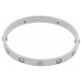 Cartier-Cartier Love Bracelet Half Diamond in White Gold-White