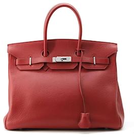 Hermès-Hermes Birkin 35 Handbag in Rouge Casaque-Red