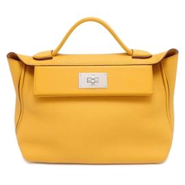 Hermès-Sac à main Vinquatre Hermes 24 29-Jaune