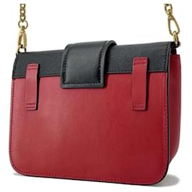 Prada-Prada Chain Shoulder Bag-Black,Red