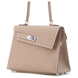 Hermès-Sac à main Hermes Kelly 20 en gris Etoupe-Taupe