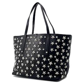 Jimmy Choo-Jimmy Choo Black Leather Tote Bag-Black