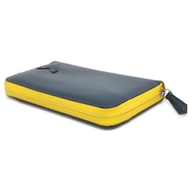 Fendi-Fendi Long Wallet Monster Round-Yellow,Navy blue