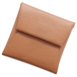 Hermès-Hermes Gold Epsom Leather Coin Purse-Golden