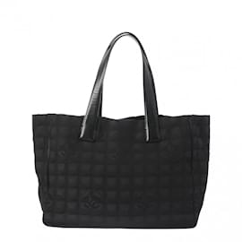 Chanel-Chanel New Travel Line Tote MM Black Handbag-Black