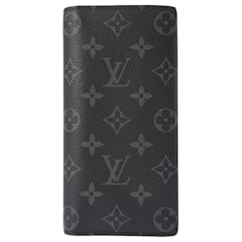 Louis Vuitton-Louis Vuitton Monogram Eclipse Long Wallet-Brown,Black