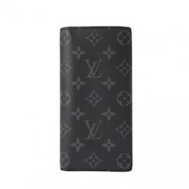 Louis Vuitton-Louis Vuitton Monogram Eclipse Long Wallet-Brown,Black
