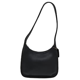 Coach-Coach Shoulder Bag Leather Black Auth am6529-Black