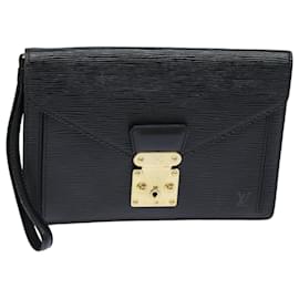 Louis Vuitton-LOUIS VUITTON Epi Serie Dragonne Hand Bag Black Noir M52612 LV Auth bs15975-Black