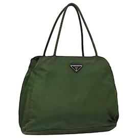 Prada-PRADA Hand Bag Nylon Khaki Auth fm3617-Khaki