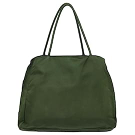 Prada-PRADA Hand Bag Nylon Khaki Auth fm3617-Khaki