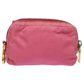 Prada-PRADA Pouch Nylon Pink Auth yb586-Pink