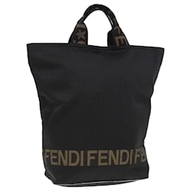 Fendi-FENDI Hand Bag Nylon Black Auth yk13789-Black