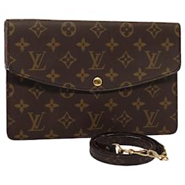 Louis Vuitton-LOUIS VUITTON Monogram Double Rabat Shoulder Bag M51815 LV Auth hk1452-Monogram