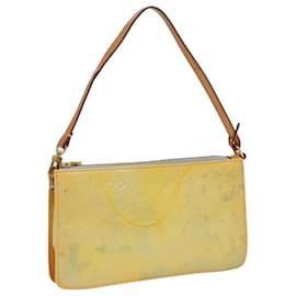 Louis Vuitton-LOUIS VUITTON Monogram Vernis Lexington Accessory Pouch Gris M91056 Auth 84127-Grey
