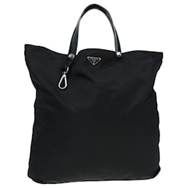 Prada-PRADA Tote Bag Nylon Black Auth bs15995-Black