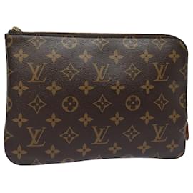 Louis Vuitton-LOUIS VUITTON Monogram Etui Voyage PM Clutch Bag M44500 LV Auth 83998-Monogram