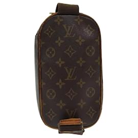 Louis Vuitton-LOUIS VUITTON Monogram Pochette Gange Shoulder Bag M51870 LV Auth 82489-Monogram