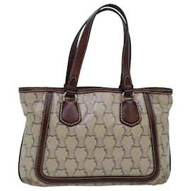 Céline-CELINE Paris Macadam Canvas Tote Bag Beige Auth yk13781-Beige