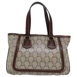 Céline-CELINE Paris Macadam Canvas Tote Bag Beige Auth yk13781-Beige