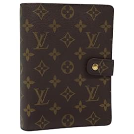 Louis Vuitton-LOUIS VUITTON Monogram Agenda MM Day Planner Cover R20105 LV Auth ar12026-Monogram