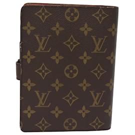 Louis Vuitton-LOUIS VUITTON Monogram Agenda MM Day Planner Cover R20105 LV Auth ar12026-Monogram