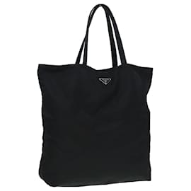 Prada-PRADA Tote Bag Nylon Black Auth 84242-Black