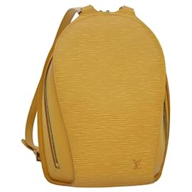 Louis Vuitton-LOUIS VUITTON Epi Mabillon Backpack Yellow M52239 LV Auth 82929-Yellow